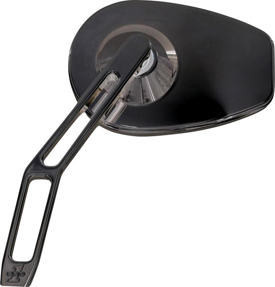  PRO-ONE PERF.MFG. Mirror - Micro w/V2 Cut-Out Stem - Oval - Chrome - Left 102100 