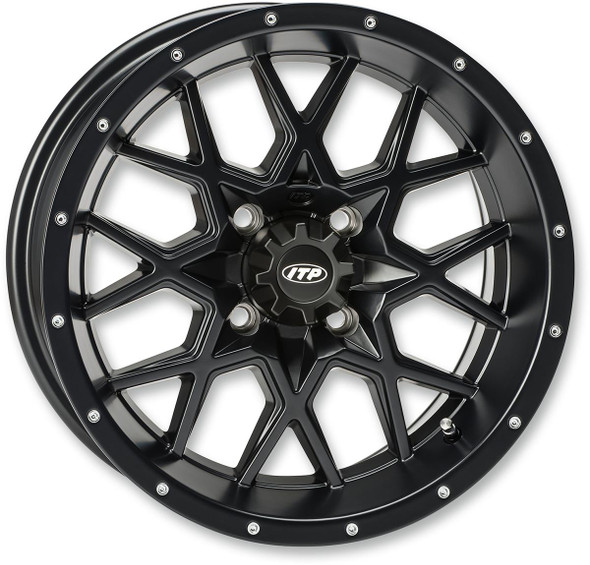  ITP Wheel - Hurricane - Front/Rear - Black - 15x7 - 5/4.5 - 6+1 (+61.8 mm) 1522762724B 