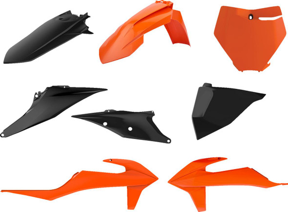  POLISPORT Restyled Body Kit - Orange/Black 90907 