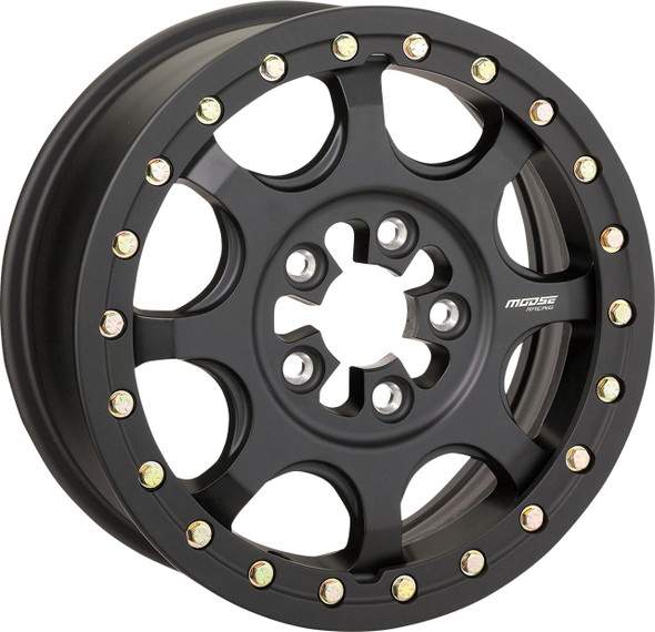  MOOSE UTILITY Wheel - 351X - 5-Lug/Beadlock - Front/Rear - Satin Black - 15x7 - 5/4.5 - 5+2 351BM157545SB64 