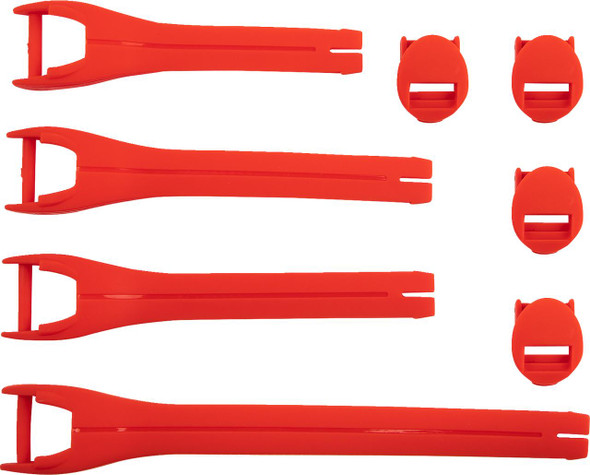  MOOSE RACING Qualifier Boot Strap Kit - Red - Size 10-15 3430-1018 