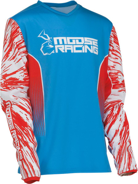  MOOSE RACING Youth Agroid Jersey - Red/White/Blue - Medium 2912-2263 