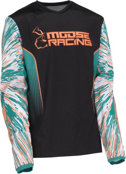  MOOSE RACING Youth Agroid Jersey - Teal/Orange/Black - Medium 2912-2253 