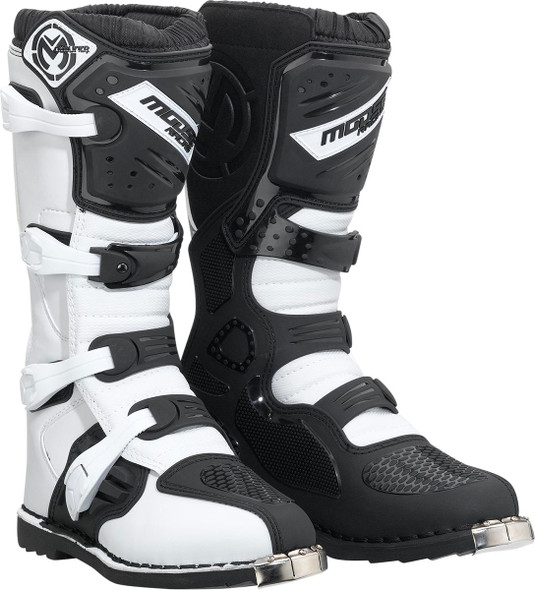  MOOSE RACING Qualifier Boots - Black/White - Size 12 3410-2604 
