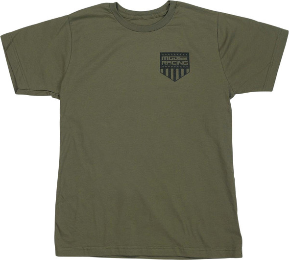  MOOSE RACING Youth Salute T-Shirt - Olive - Large 3032-3696 
