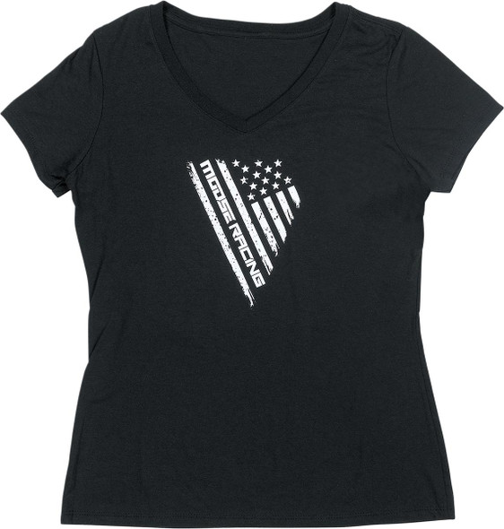  MOOSE RACING Women's Salute T-Shirt - Black - Medium 3031-4167 