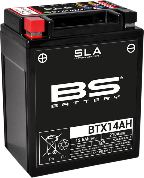  BS BATTERY Battery - BTX14AH (YTX) 300758 