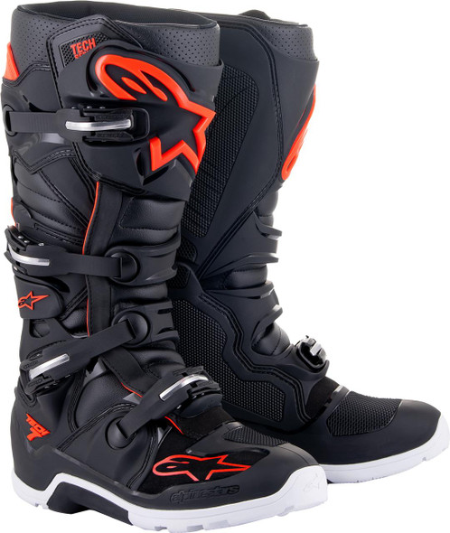  ALPINESTARS Tech 7 Enduro Boots - Black/Red Fluorescent - US 12 2012114-1030-12 