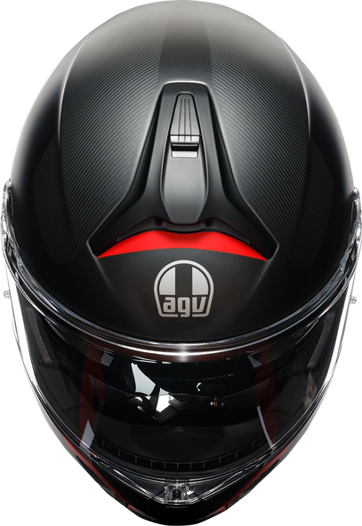 AGV Tourmodular Helmet - Frequency - Matte Gunmetal/Red - Small 211251F2OY00510