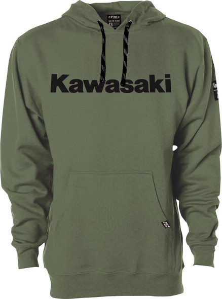  FACTORY EFFEX Kawasaki Squad Pullover Hoodie - Army Green - XL 26-88106 
