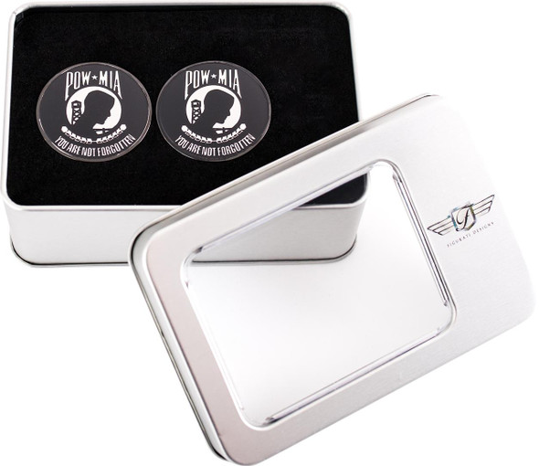  FIGURATI DESIGNS Swing Arm Covers - POW MIA - Custom - Black FD55-POW-BLK 