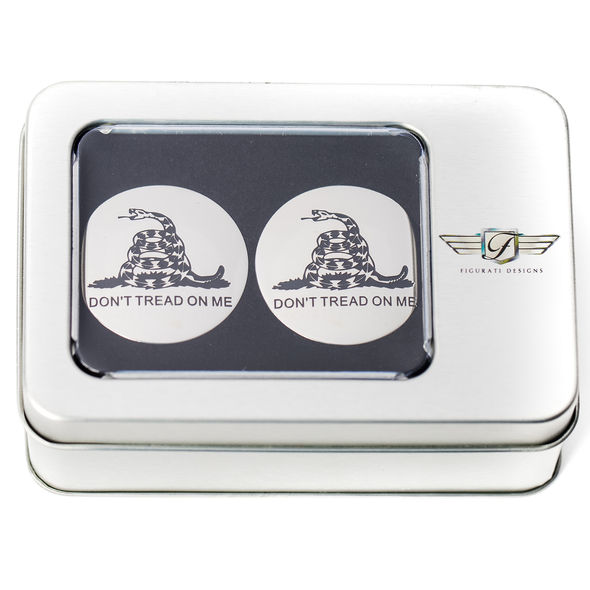 FIGURATI DESIGNS Swing Arm Covers - Don't Tread On Me - Custom FD40-DTOM-SS