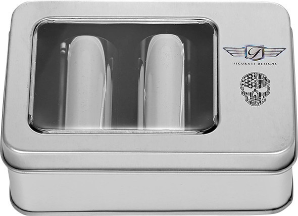  FIGURATI DESIGNS Docking Hardware Covers - American Flag Skull - Contrast Cut - Stainless Steel FD27-DC-2545-SS 