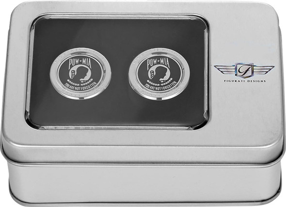  FIGURATI DESIGNS Docking Hardware Covers - POW MIA - Short - Stainless Steel FD50-DC-2530-SS 