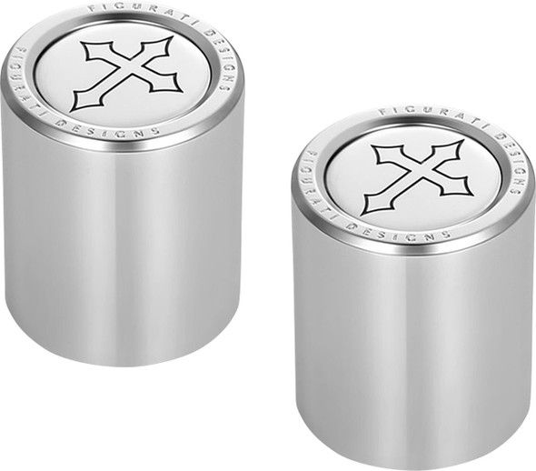  FIGURATI DESIGNS Docking Hardware Covers - Short - Cross - Stainless Steel FD41-DC-2530-SS 