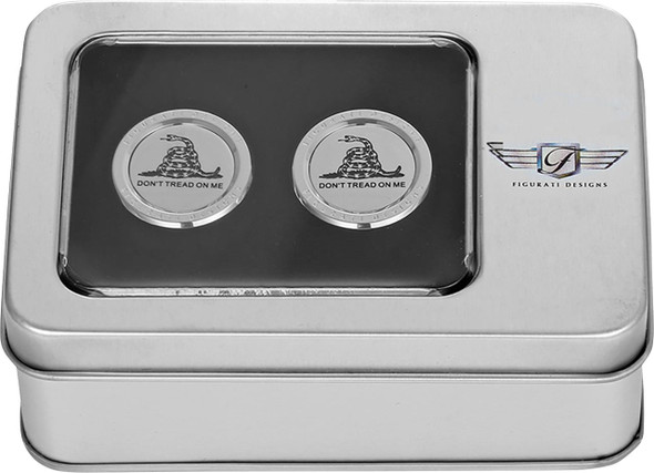  FIGURATI DESIGNS Docking Hardware Covers - Don't Tread On Me - Short - Stainless Steel FD40-DC-2530-SS 