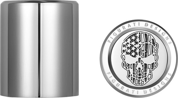  FIGURATI DESIGNS Docking Hardware Covers - American Flag Skull - Short - Contrast Cut FD27-DC-2530-SS 