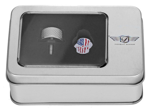  FIGURATI DESIGNS Seat Mounting Knob - Stainless Steel - Skull FD24-SEAT KN-SS 