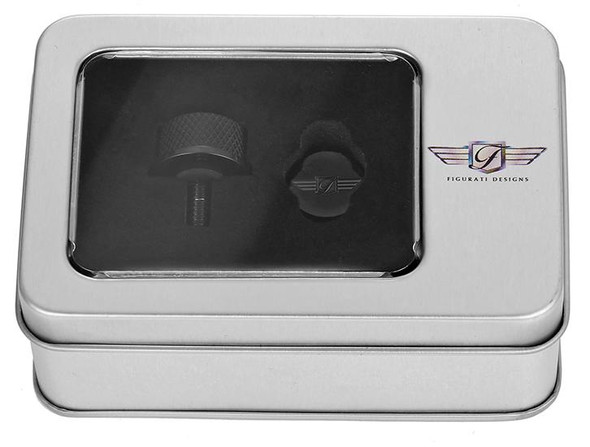  FIGURATI DESIGNS Seat Mounting Knob - Black - Logo FD01-SEAT KN-BK 