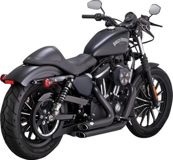  VANCE & HINES Shortshots Staggered Exhaust System - Black 47329 