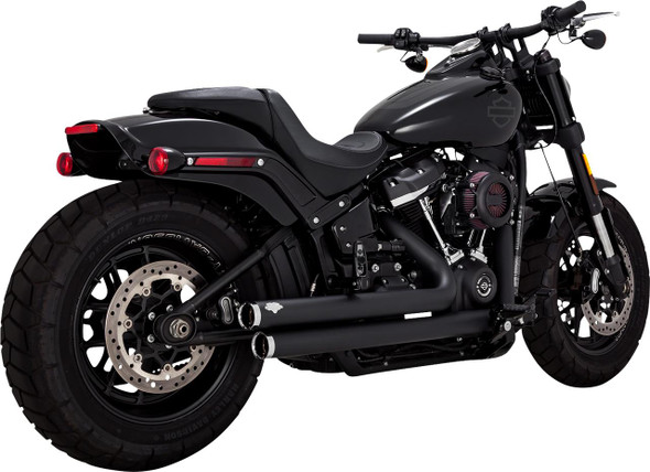  VANCE & HINES Big Shots Staggered Exhaust System - Black 47341 
