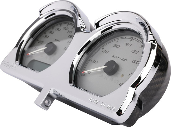  THRASHIN SUPPLY CO. Gauge Relocation Kit - Chrome TSC-2707-3 