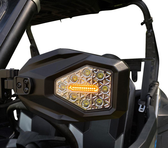  CUSTOM DYNAMICS Mirrors - SXS - Side View - Hexagon - Black SXS-MIRROR 