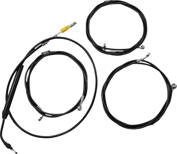  LA CHOPPERS Handlebar Cable/Brake Line Kit - 12" - 14" Ape Hanger Handlebars - Midnight LA-8058KT-13M 