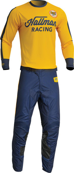  THOR Hallman Differ Roosted Jersey - Lemon/Navy - Medium 2910-7122 
