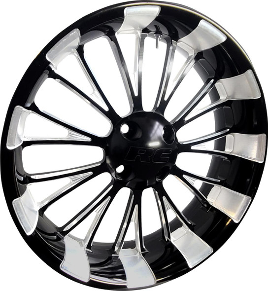RC COMPONENTS RC Components Dynasty Rear Rim 18x5.5 Black Eclipse 2015-2025 Harley-Davidson Freewheeler FLRT 2009-2025 Tri Glide Ultra Classic FLHTCUTG 0318550-117E-TR 