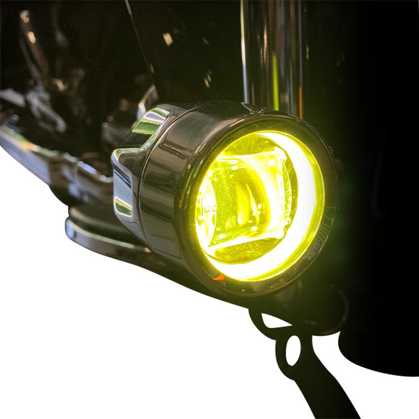  CUSTOM DYNAMICS Fog Light - Black - Yellow Lens PB-FOG-BCM-YB 