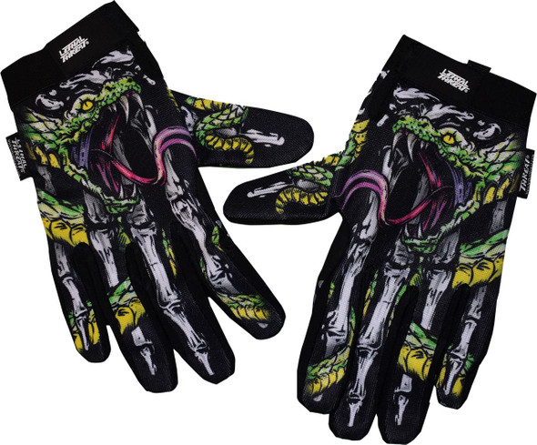  LETHAL THREAT Snake Bite Gloves - Black - Medium GL15019M 