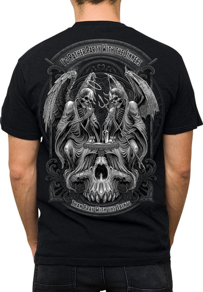  LETHAL THREAT Party with the Sinners T-Shirt - Black - Medium LT20905M 