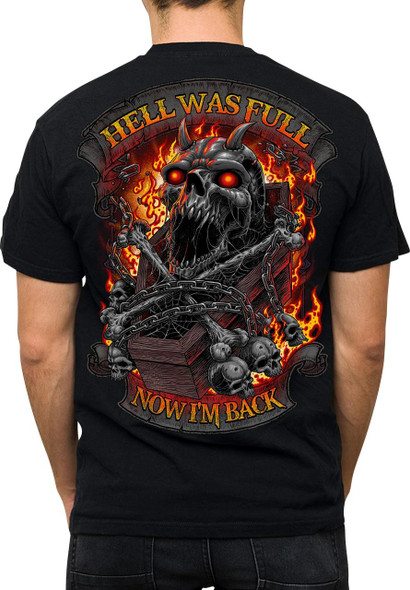  LETHAL THREAT Hell Was Full T-Shirt - Black - Medium LT20901M 