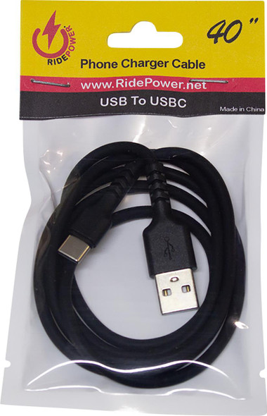  RIDEPOWER USB to USB-C Cable - Charger - Single-End - 40" RPUSBUSBC40 