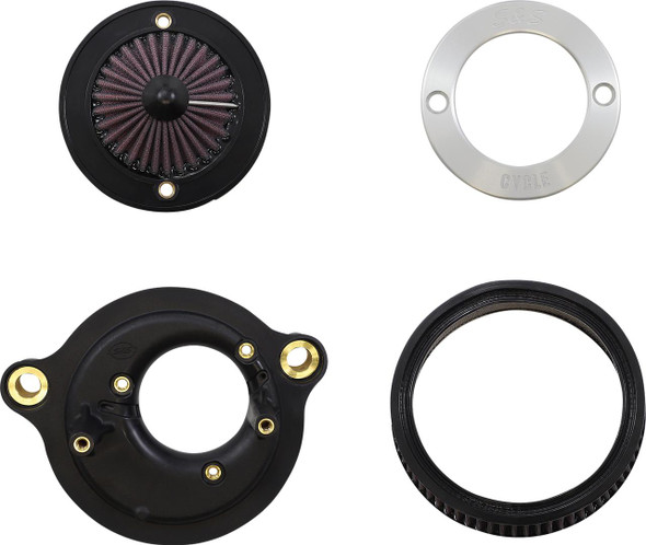  S&S CYCLE Air Stinger Stealth Air Cleaner Kit - Chrome Ring 170-0714A 