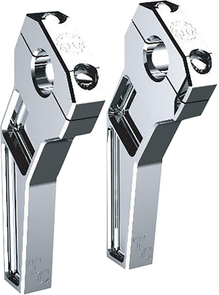  TODD'S CYCLE Risers - Pullback - 1-1/8" Clamping - 6" Rise - Chrome TD-R22-06 