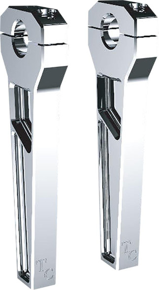  TODD'S CYCLE Risers - 1-1/8" Clamping - 8" Rise - Chrome TD-R21-08 