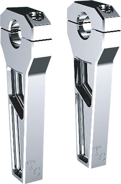  TODD'S CYCLE Risers - 1-1/8" Clamping - 6" Rise - Chrome TD-R21-06 