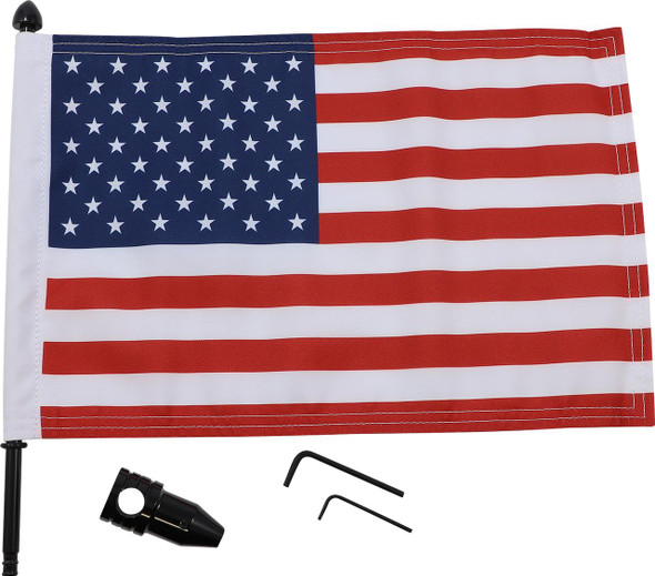 PRO PAD Luggace Rack Flag Mount - 5/8" Round - With 10" X 15" Flag BRFM-FXD515 