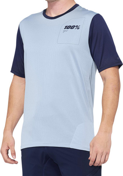  100% Ridecamp Short-Sleeve Jersey - Blue/Navy - Medium 40027-00011 