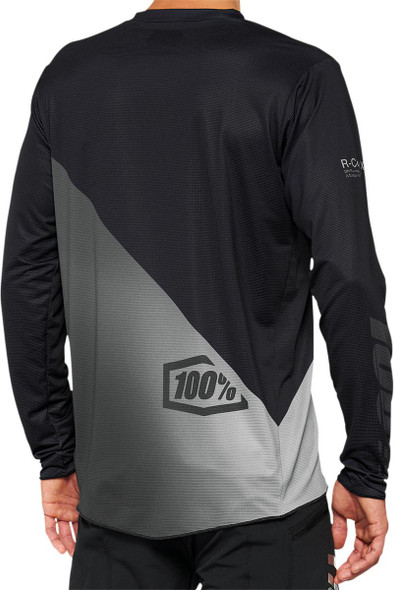  100% R-Core-X Long-Sleeve Jersey - Black/Gray - Medium 40000-00001 
