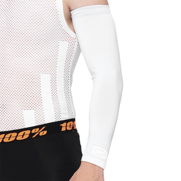  100% Exceeda Arm Sleeves - White - Large 40055-00007 