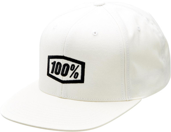  100% Icon Snapback Hat - White - One Size 20044-00007 