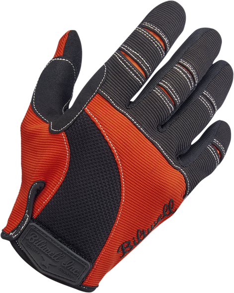 BILTWELL Moto Gloves - Orange/Black - Medium 1501-0106-003