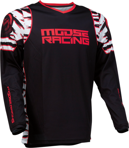 MOOSE RACING Qualifier Jersey - Black/Red - Large 2910-6976
