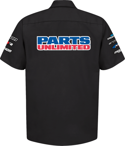 THROTTLE THREADS Parts Unlimited House 25 Shirt - Black - 5XL PSU38ST24BK5R