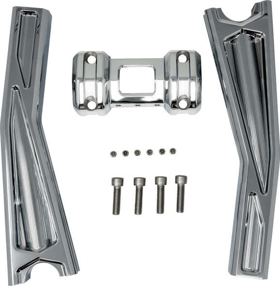  KODLIN USA Ascent Pro Risers - Pullback - 10" - Chrome KUS55134 