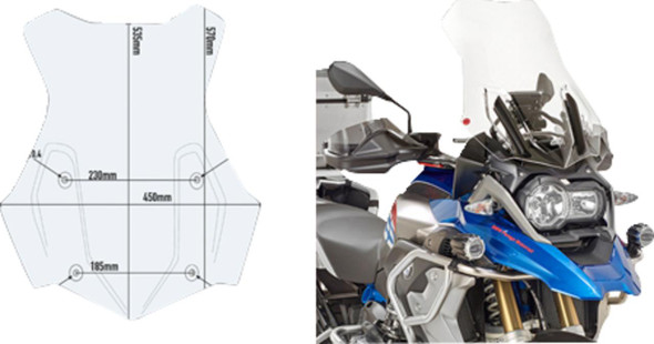  GIVI Windshield - Clear - BMW 5124DT 