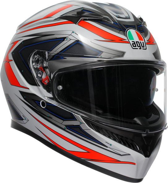  AGV K3 Helmet - Space - Matte White/Red Fluo - Medium 2118381004-020-M 